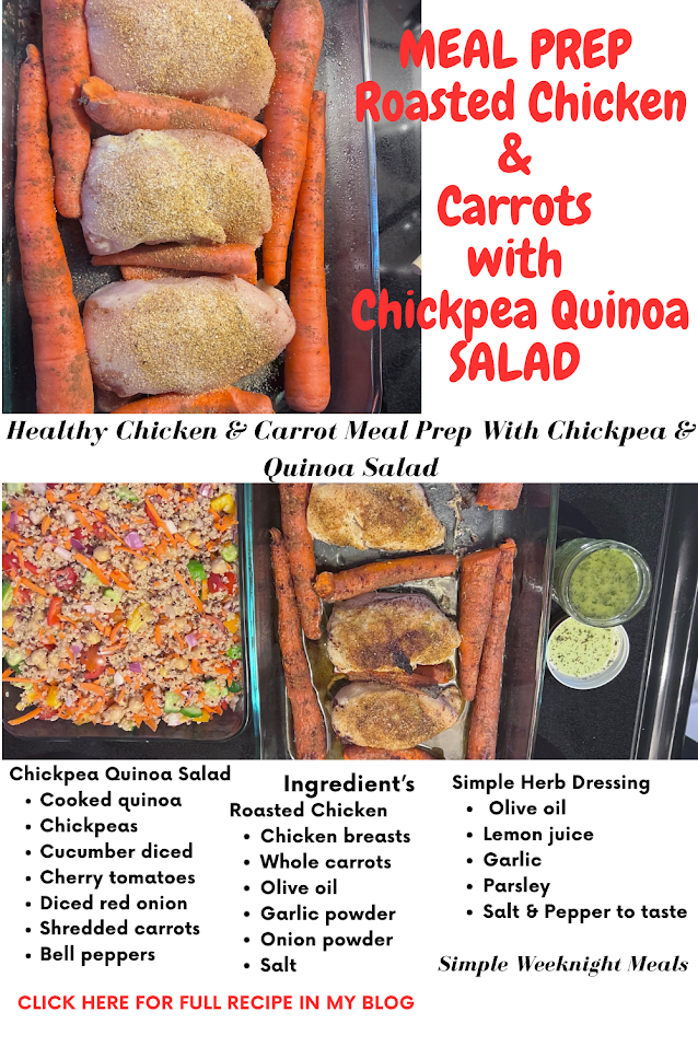 Simple Roasted Chicken & Carrots with Chickpea Quinoa Meal Prep 3 12 Pin 2 Meal Prep Simple Roasted Chicken Amp Carrots W Chickpea Quinoa