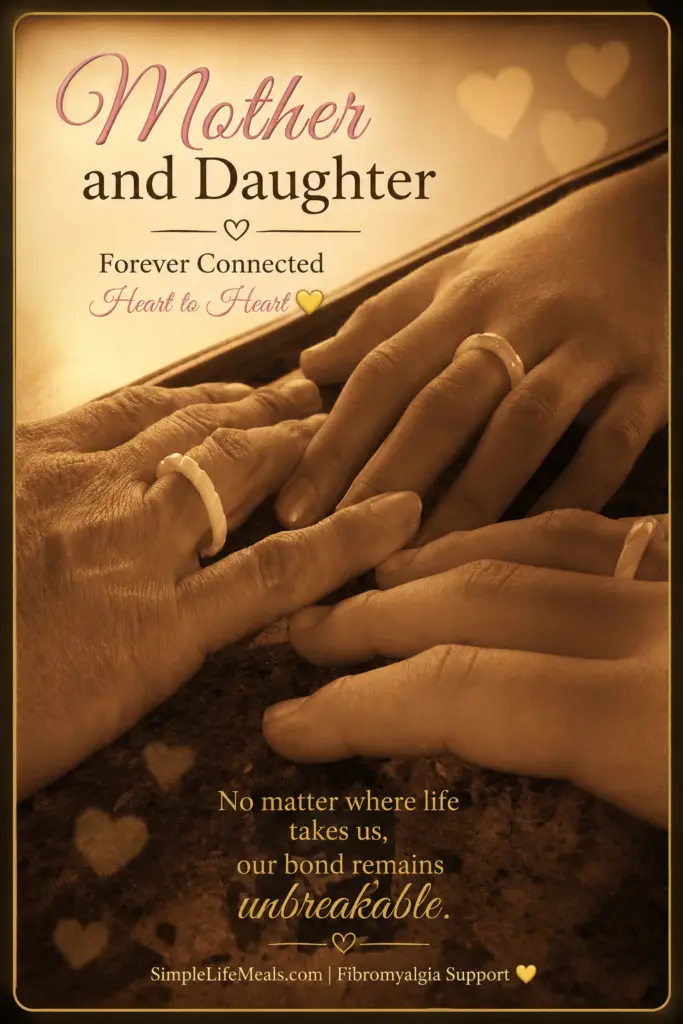 A Mother's Hand, A Daughter's Heart "A mother's heart never measures love by distance."