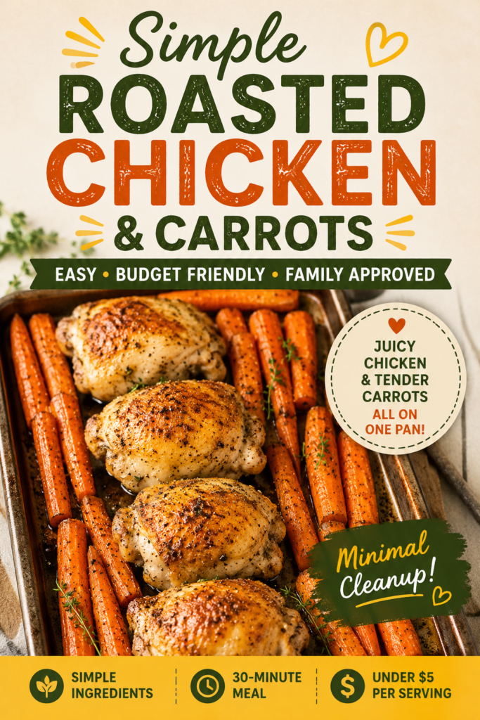 Cheap Weeknight Dinners Under $5 Per Serving Cheap Weeknight Dinners Under $5 β simple roasted chicken and carrots sheet pan dinner